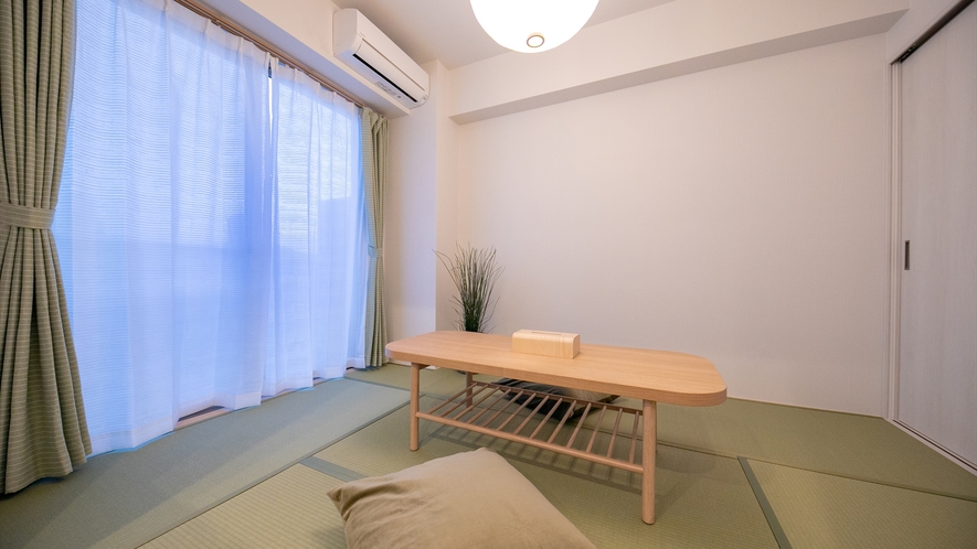 【Refresh Room】竹や籐の素材を使った爽やかでクリーンな雰囲気のお部屋です。