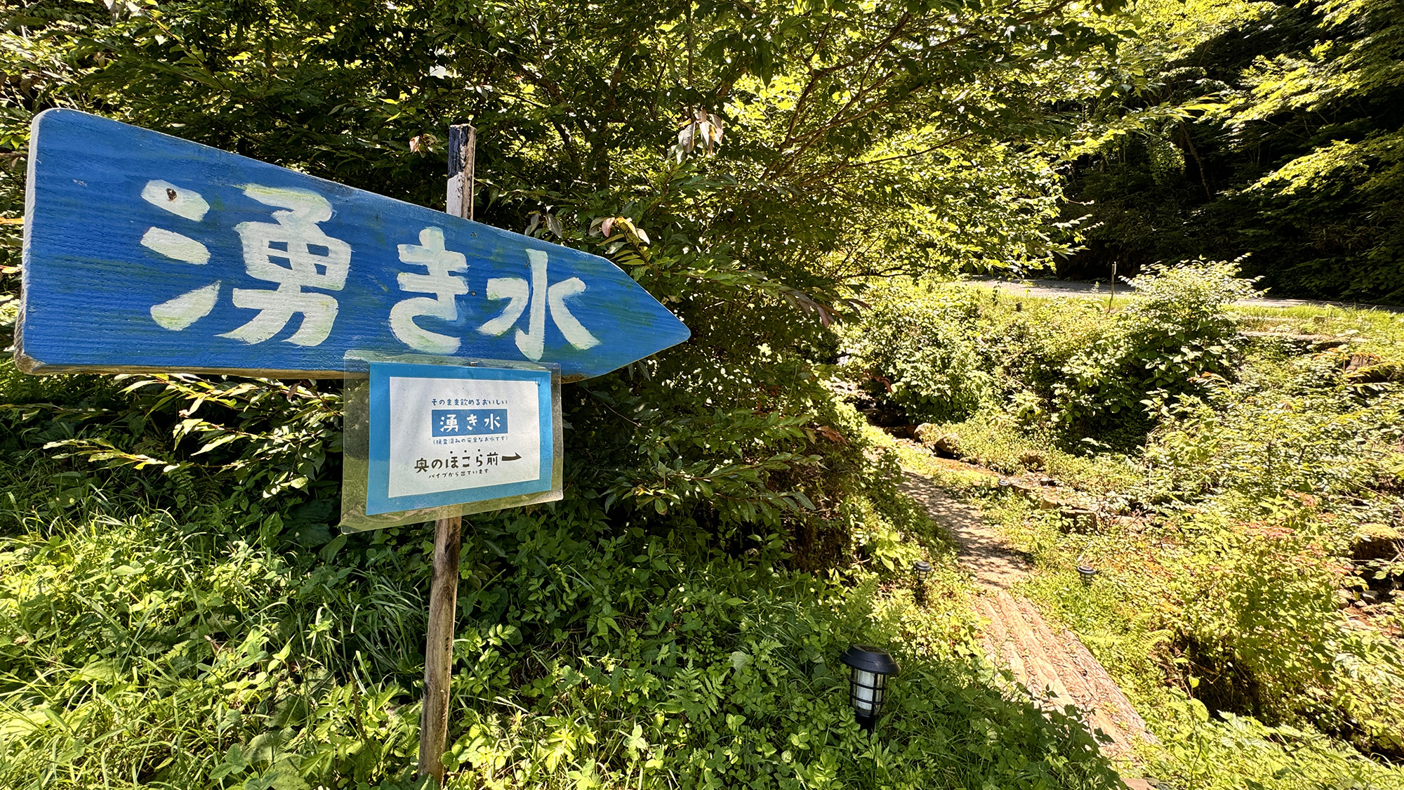 【キャンプエリア】 湧き水への道