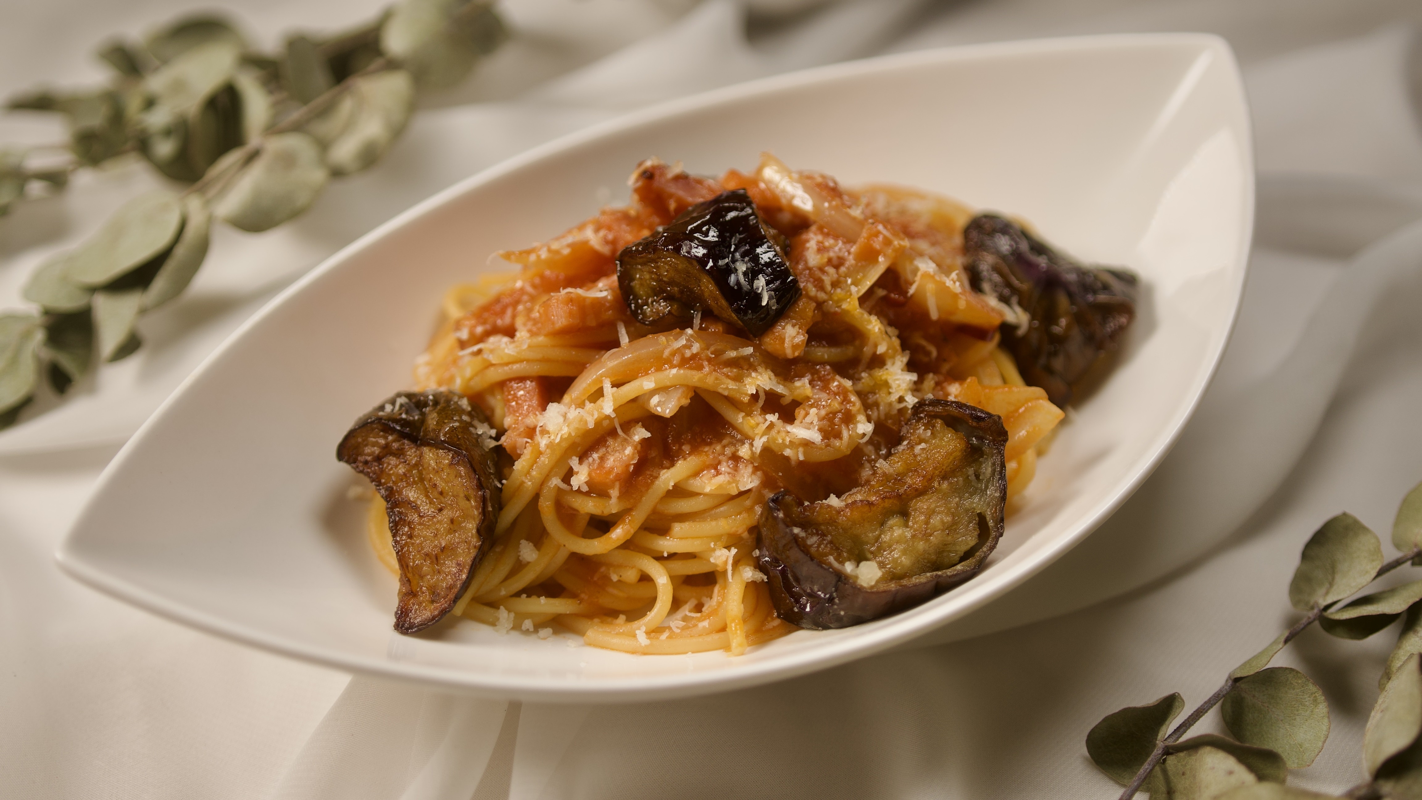 2026年冬　厚切りベーコンとナスのアラビアータ