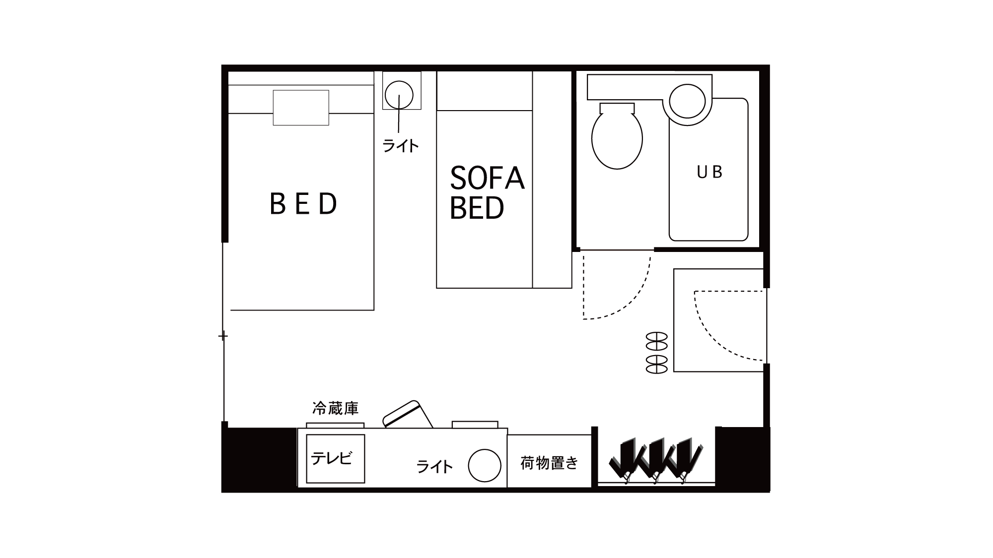 【客室】コンフォートシングルルーム〈間取り〉