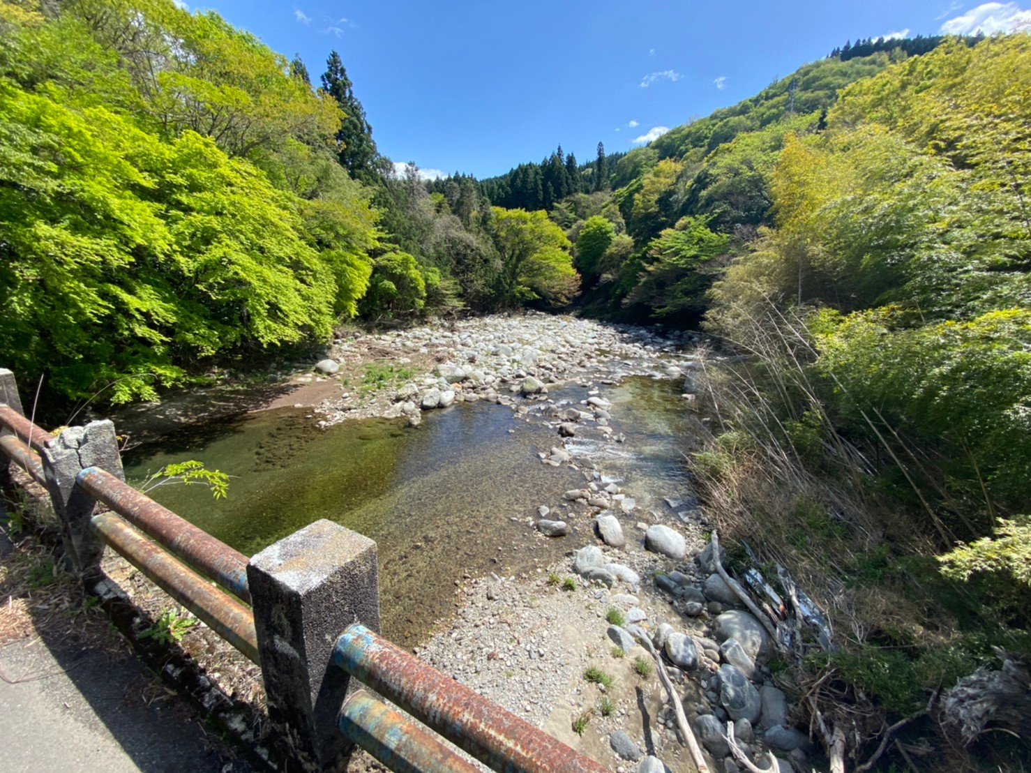 四時川渓谷沿いに田人山荘はあります。