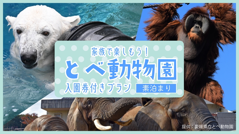 【ファミリー】家族で楽しもう！とべ動物園入園券付きプラン【素泊まり】