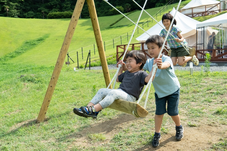 【お手軽グランピング体験♪】初心者の方も大歓迎！夕食BBQは〜麓山高原豚、牛ハラミ、牛タン〜を堪能