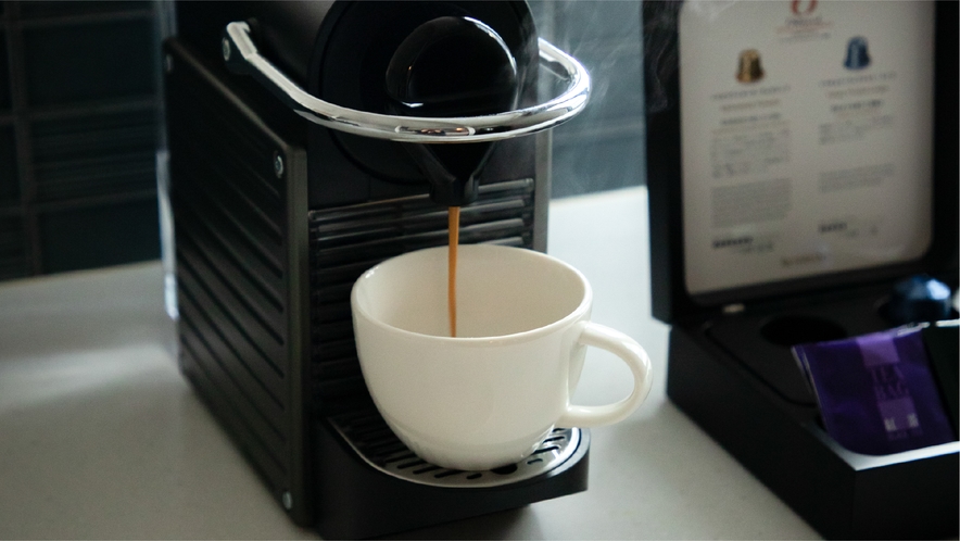 各客室のコーヒーマシンはご自由にご利用いただけます。