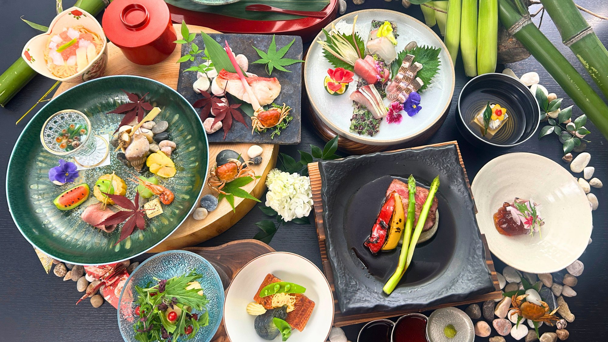 「料匠虎白」夏の懐石料理　18,000円コース