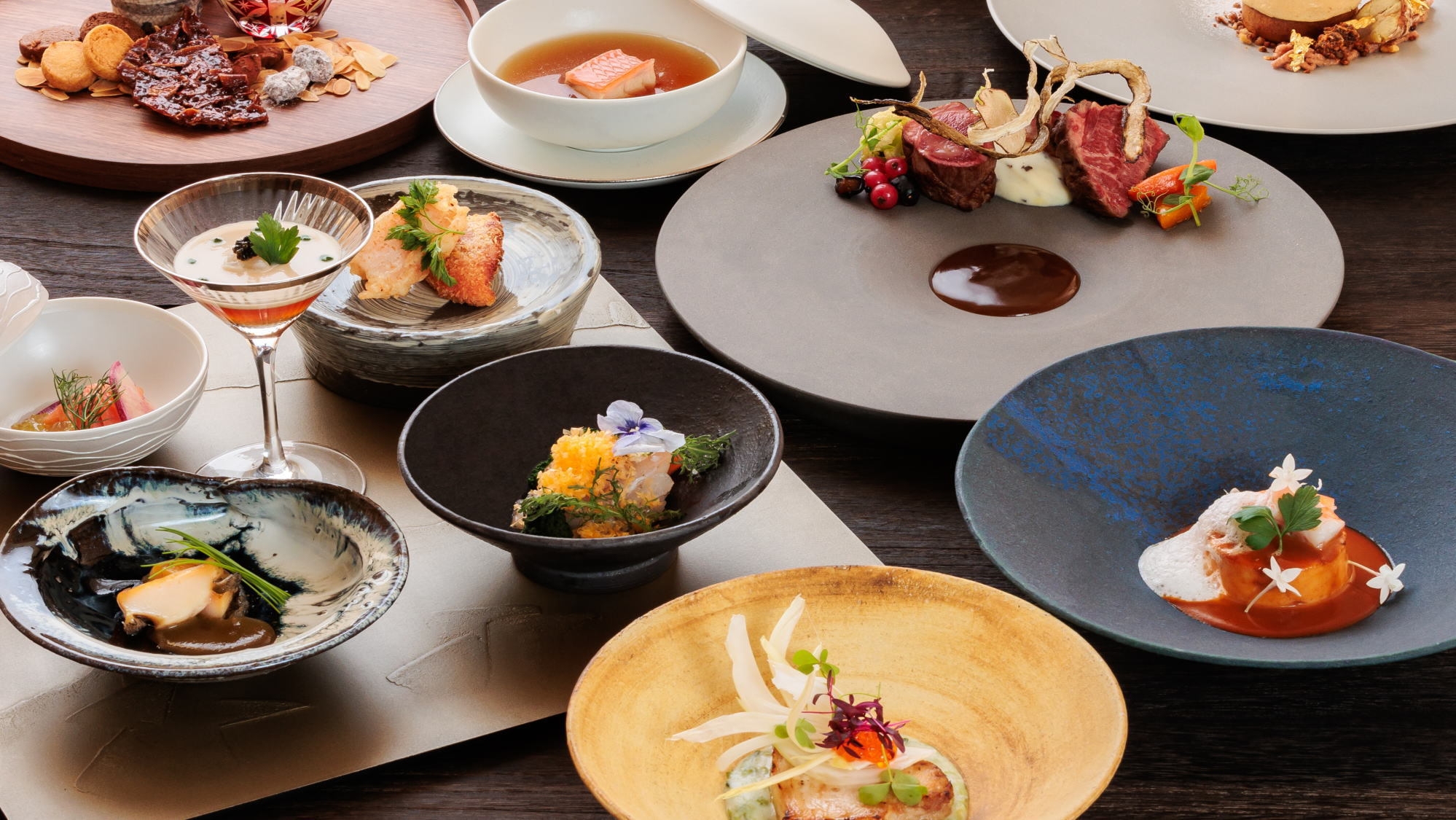 ”大地と海の恵み”『本格創作フレンチのフルコース』＜ご夕食時間：17:30〜19:15＞ 