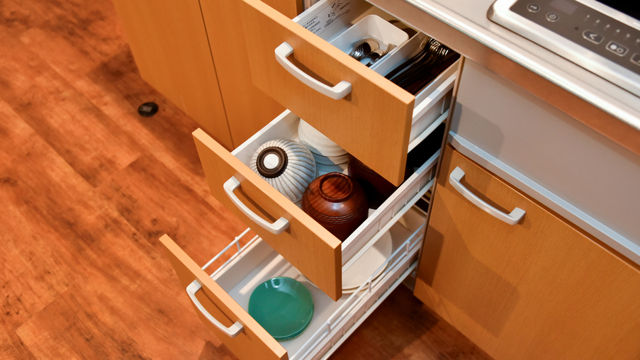 調理器具も完備皆様でワイワイお料理を作ったり楽しみ方は自由♪【洋室/メゾネットルーム共通】