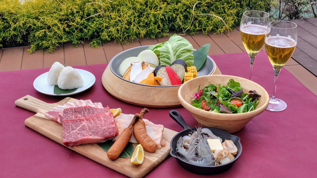 ★室数限定★阿蘇の大自然を味わう【大満足BBQコース】＆【セルフ飲み放題60分付き】1泊2食付き