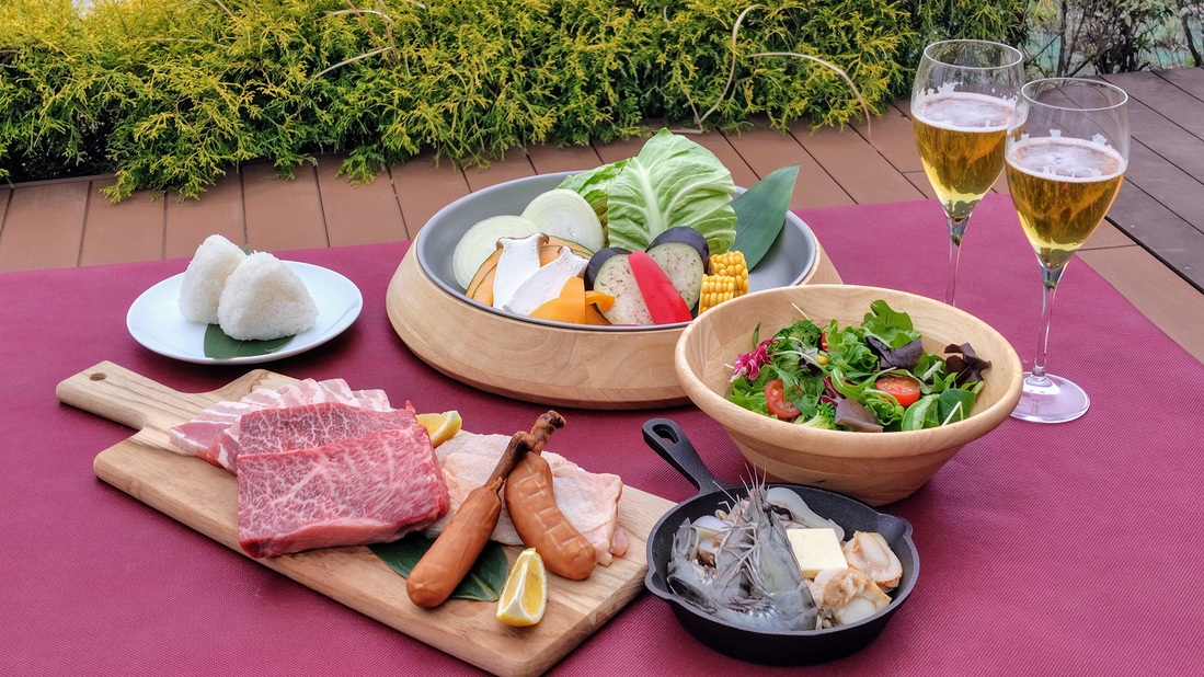 ★室数限定★阿蘇の大自然を味わう【大満足BBQコース】＆【セルフ飲み放題60分付き】1泊2食付き