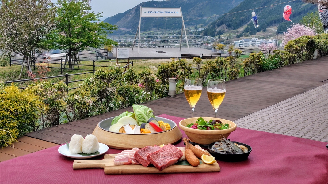 ★室数限定★阿蘇の大自然を味わう【大満足BBQコース】＆【セルフ飲み放題60分付き】1泊2食付き