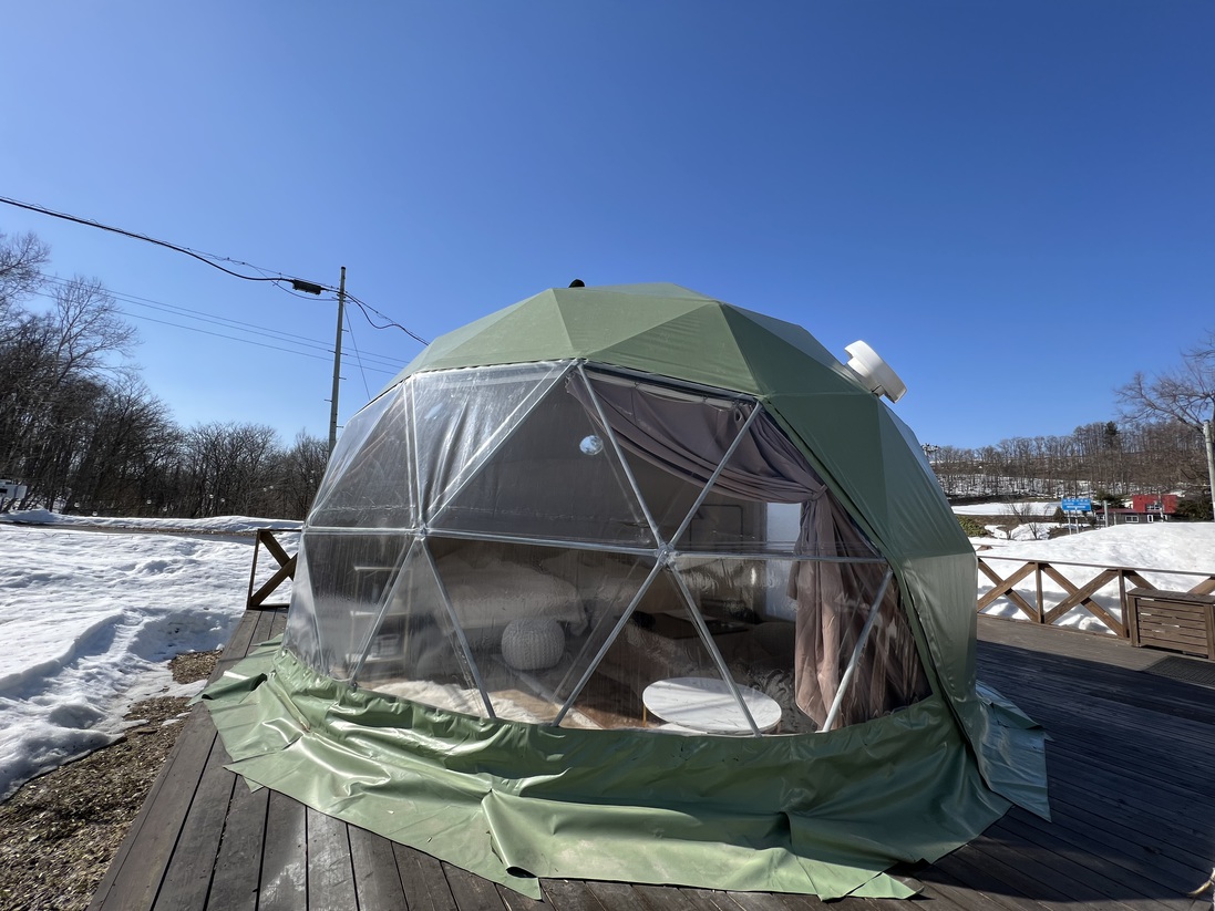 《冬も！ECOで連泊》BCスキーの基地に♪観光に♪テントを拠点に自遊時間☆彡清掃不要でお得連泊プラン