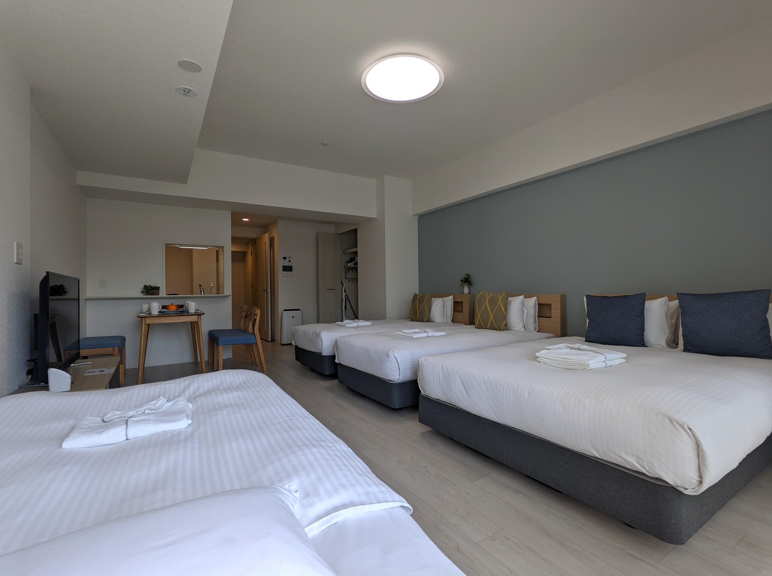 ダブルベッド1_シングルベッド2_ソファベッド1/43平米[禁煙]_ベランダからの眺望