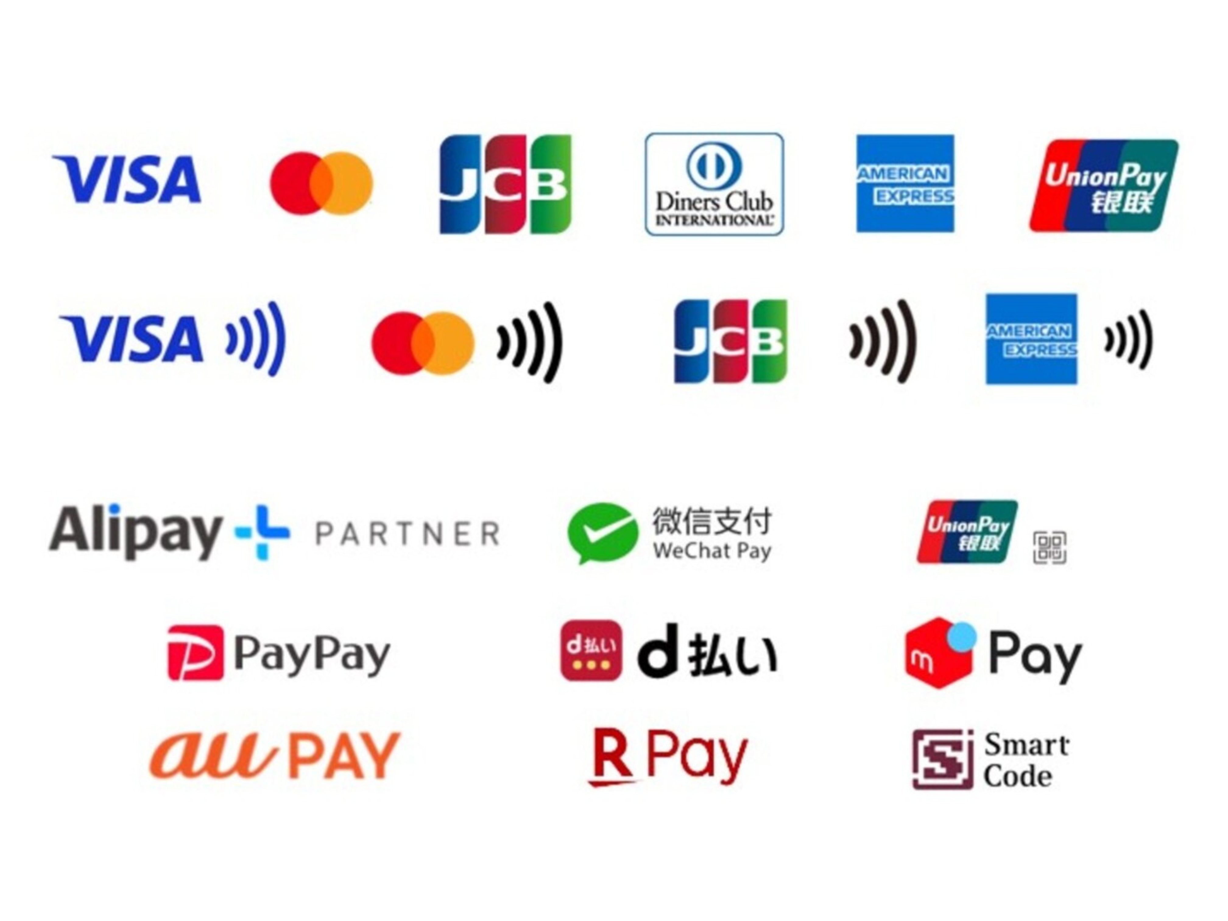 各種決済に対応しております。