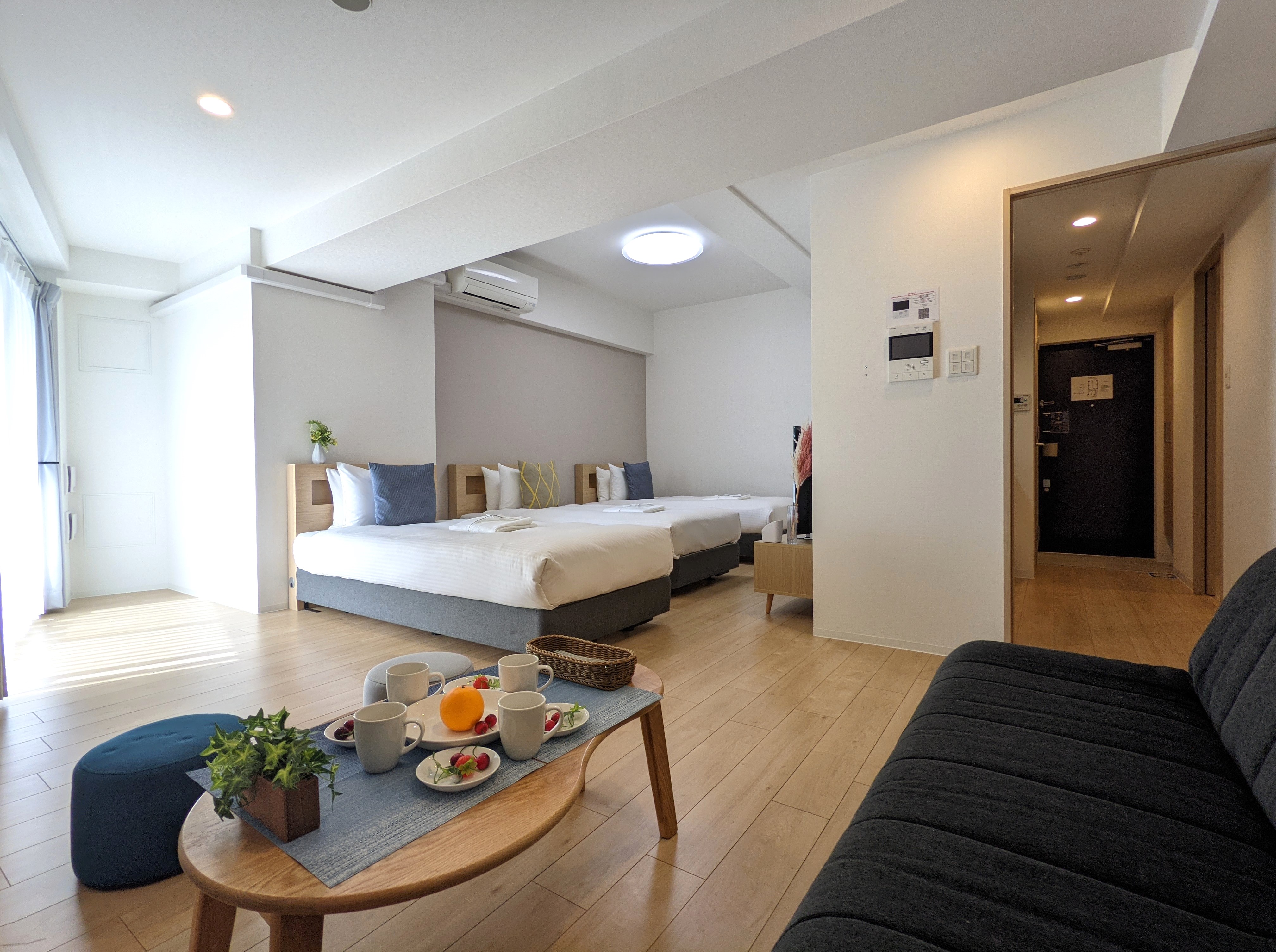 [角部屋]シングルベッド3_ソファベッド1/43平米[禁煙]