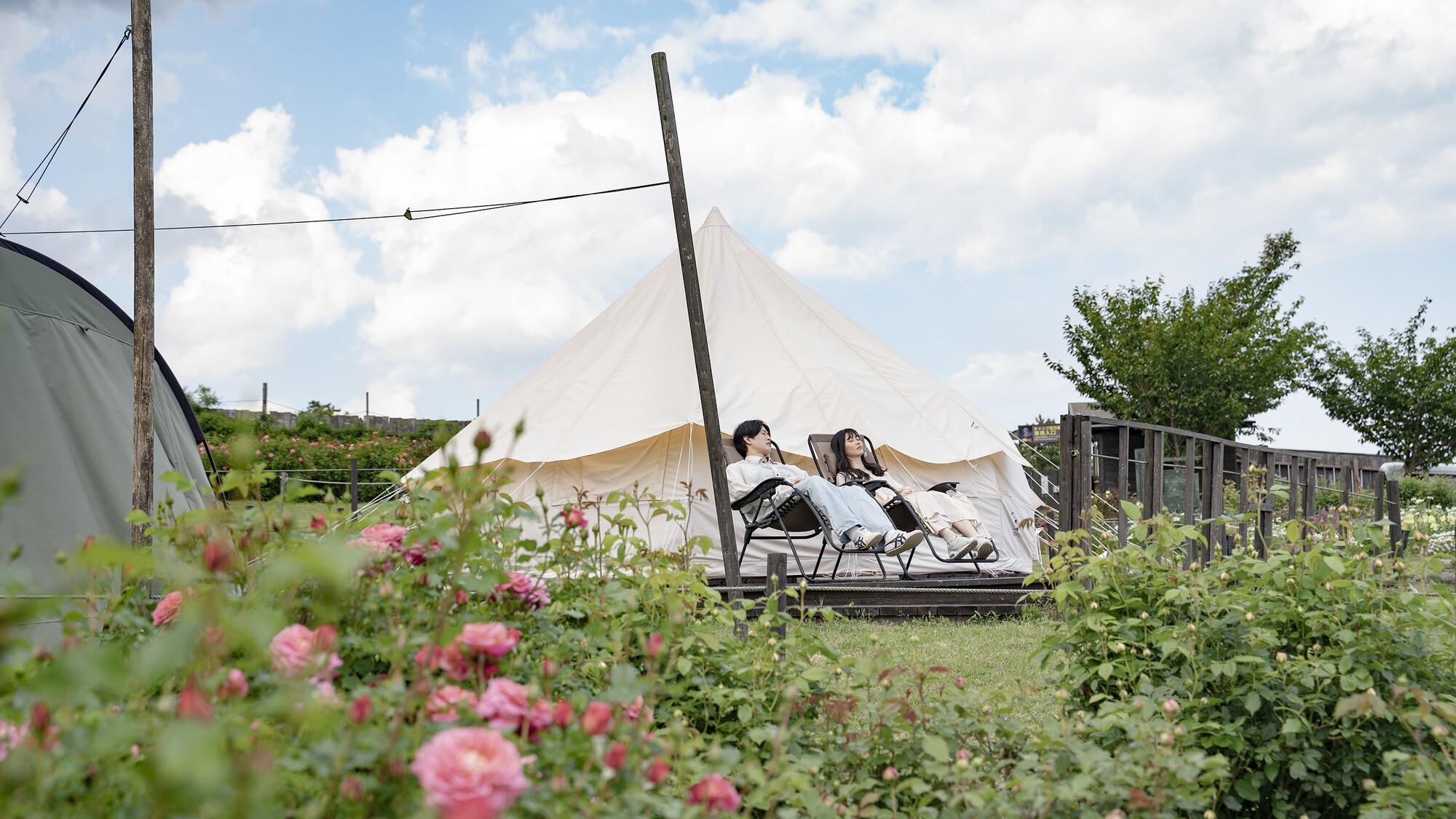 花や空を眺めて癒しの時間。