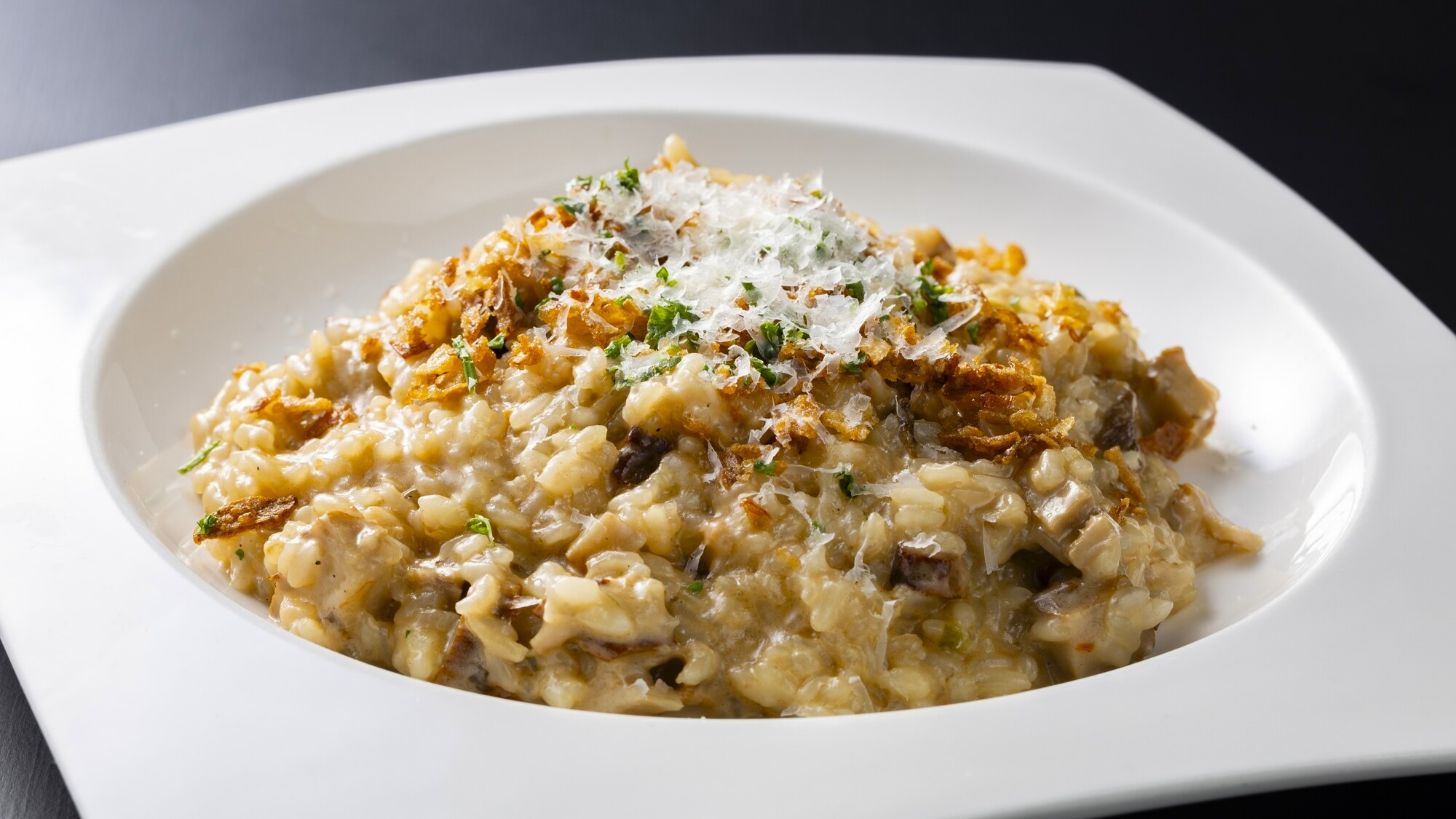 【ランチ】ポルチーニ茸とベーコンのリゾット