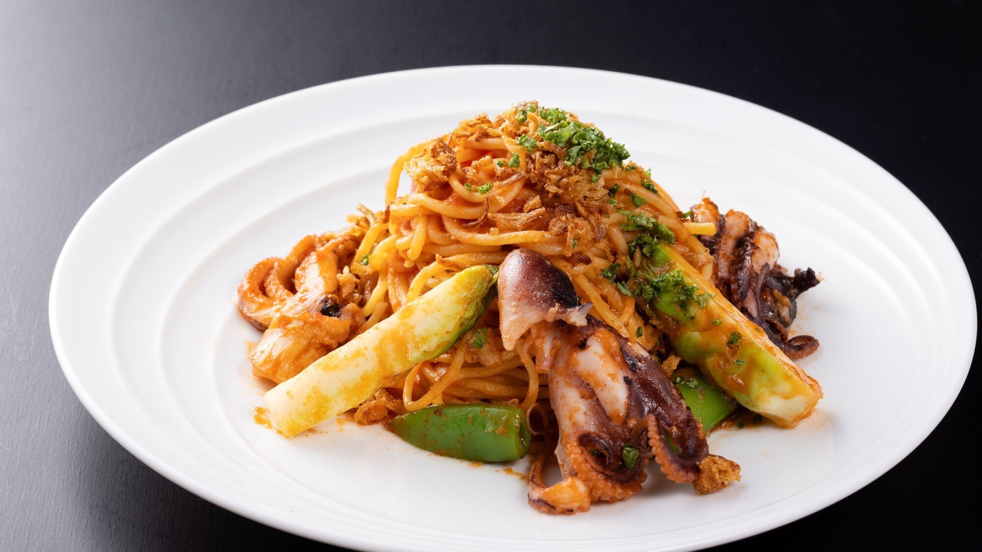 【ランチ】イイダコと春野菜のトマトソース