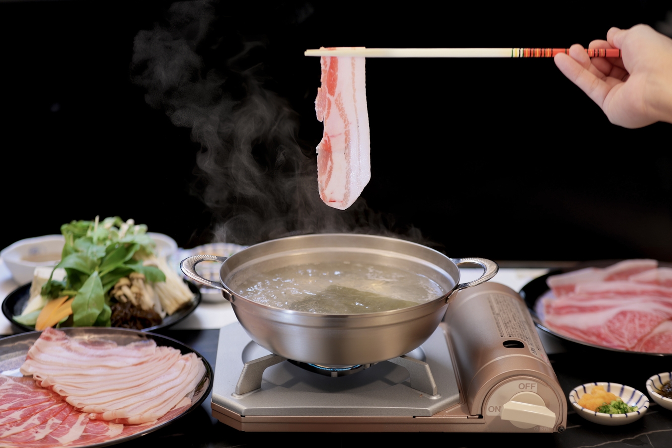 【しゃぶしゃぶの夕食付】アグー豚のしゃぶしゃぶプラン