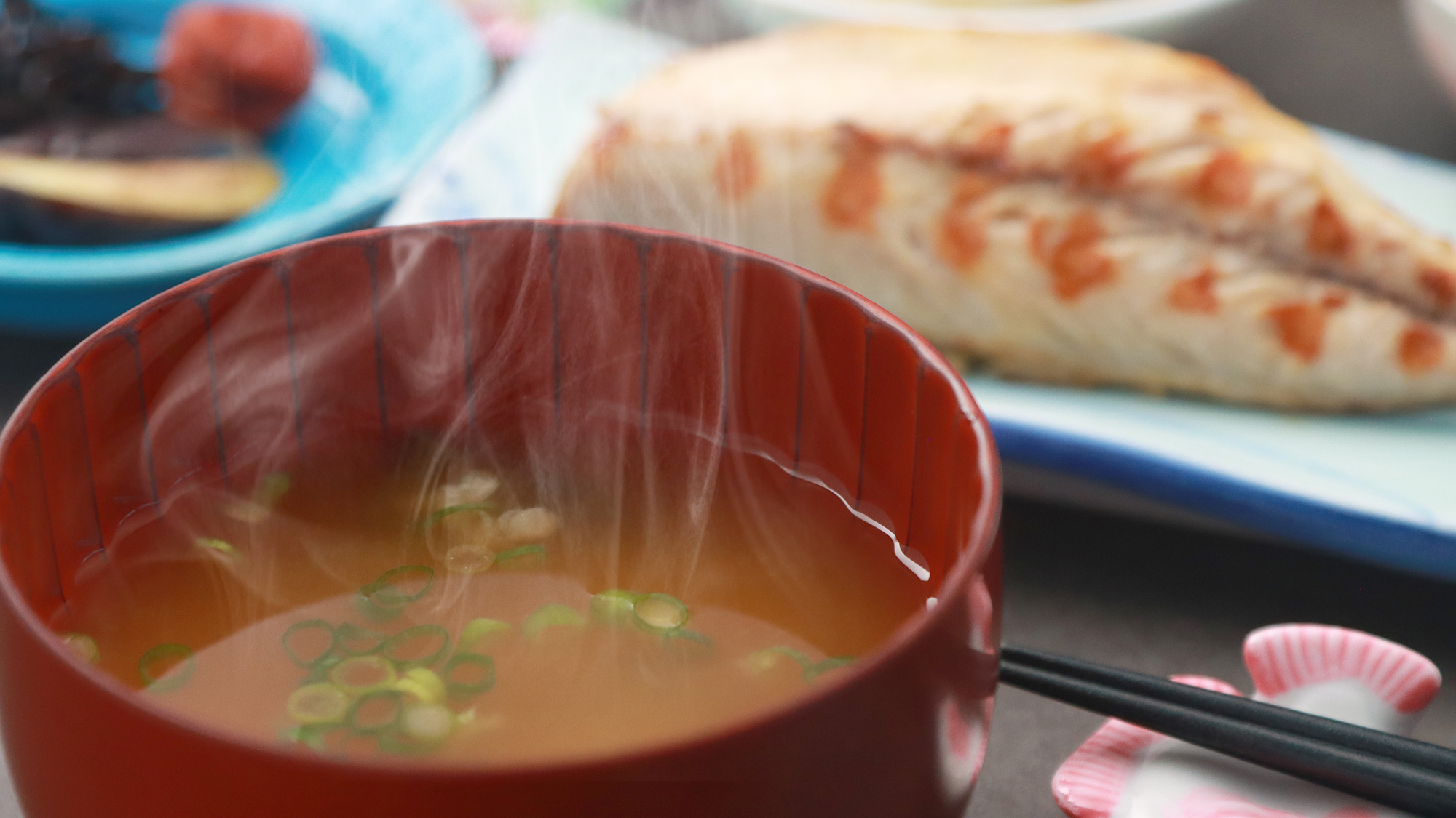 【お料理】 朝食  手作り味噌のお味噌汁