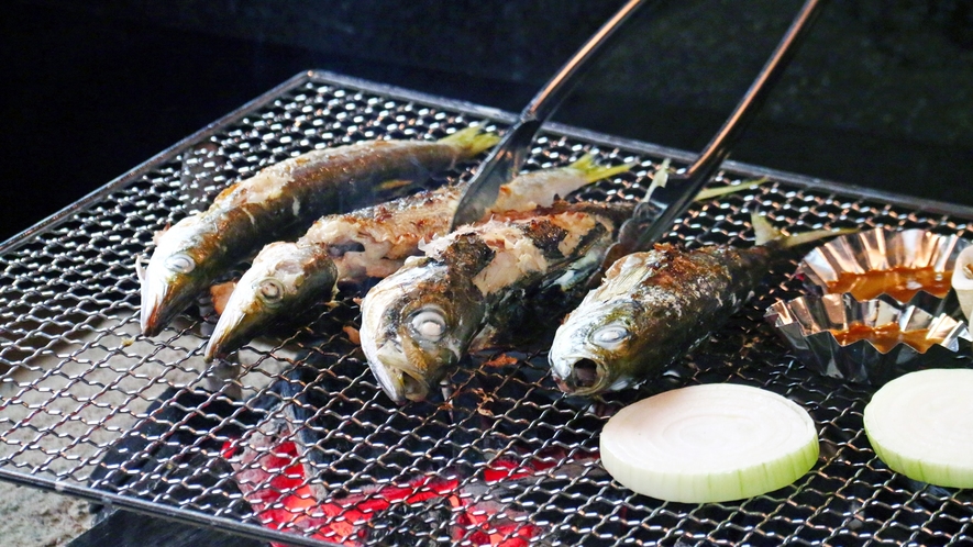 【夕食ー炉端焼きー】能登沖で捕れた旬の魚♪