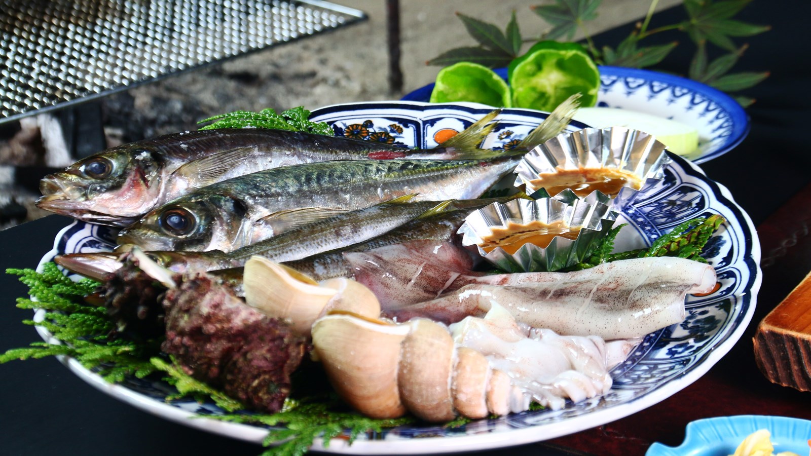 【夕食ー炉端焼きー】能登沖で捕れた旬の魚♪