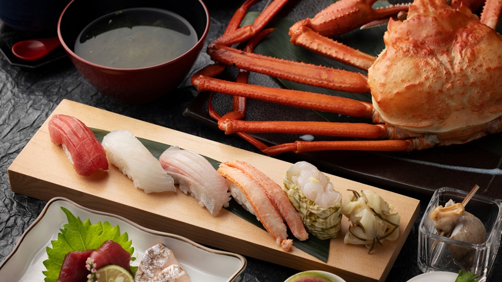 【冬季限定】紅ずわい蟹と職人が握るお鮨のコースを愉しむ1泊2食付宿泊プラン