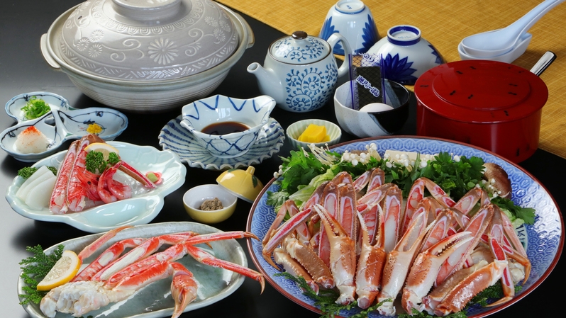 焼いた蟹の香ばしい香りと旨味がギュッと詰まった焼きガニコース！1.5杯分で大満足【1泊2食付】