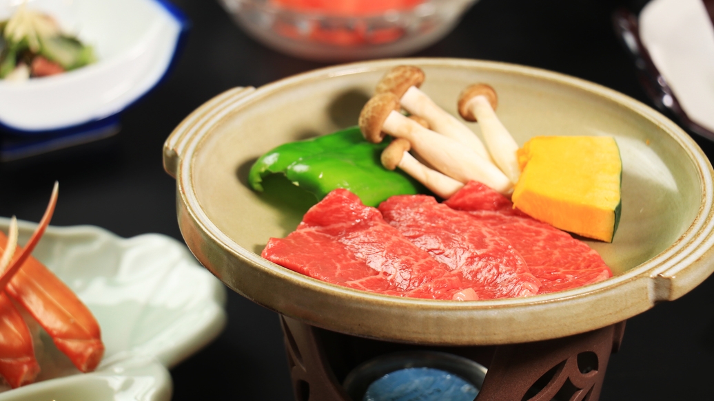 よくばりプラン♪海の幸もお肉も食べたい方必見！海鮮料理+但馬牛の陶板焼き【1泊2食付】