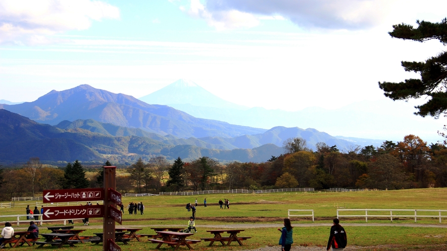 【周辺】晴れた日には富士山もくっきり見えます「清泉寮」当館より車で12分。