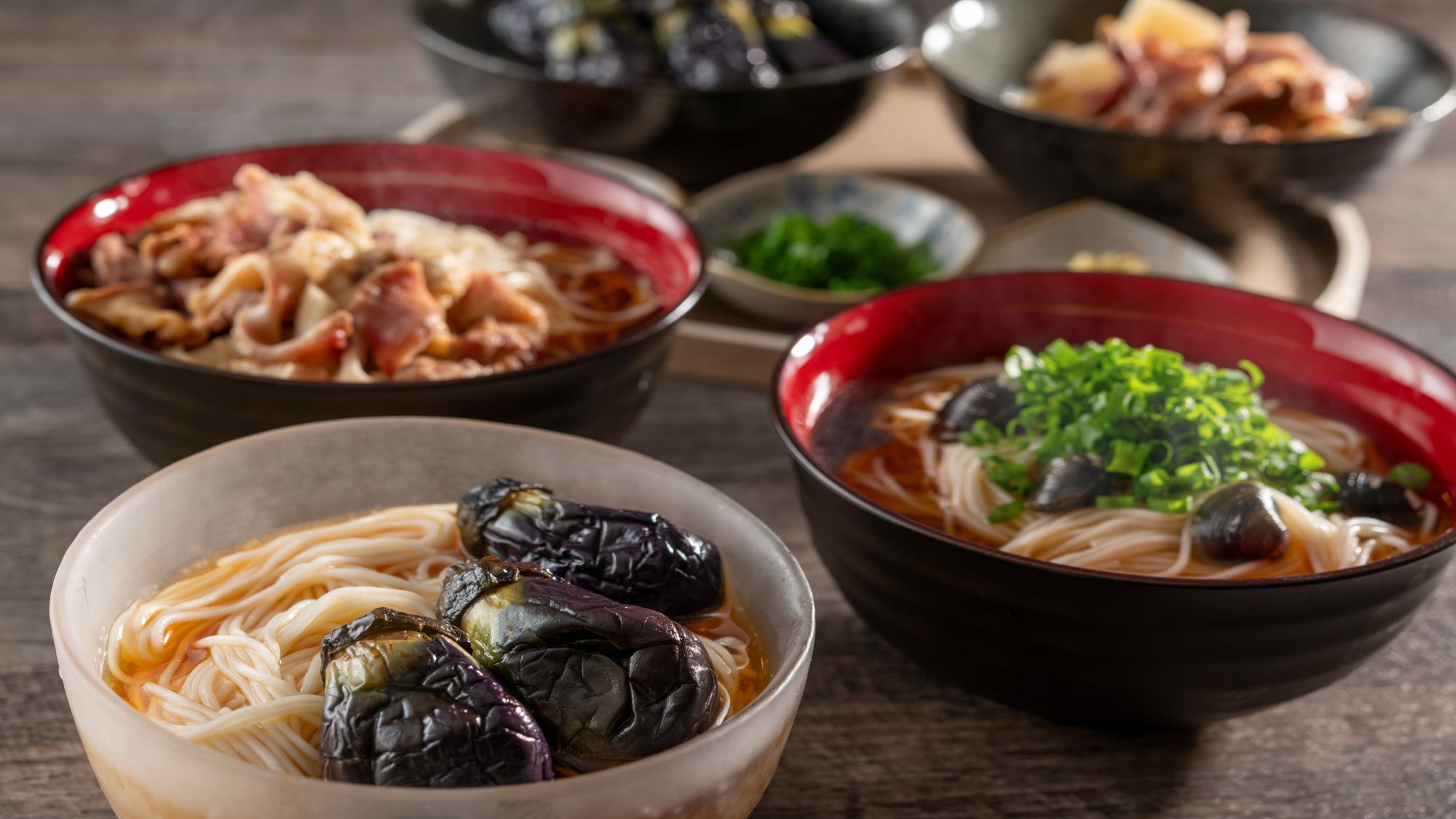 朝食ビュッフェ　茄子そうめん