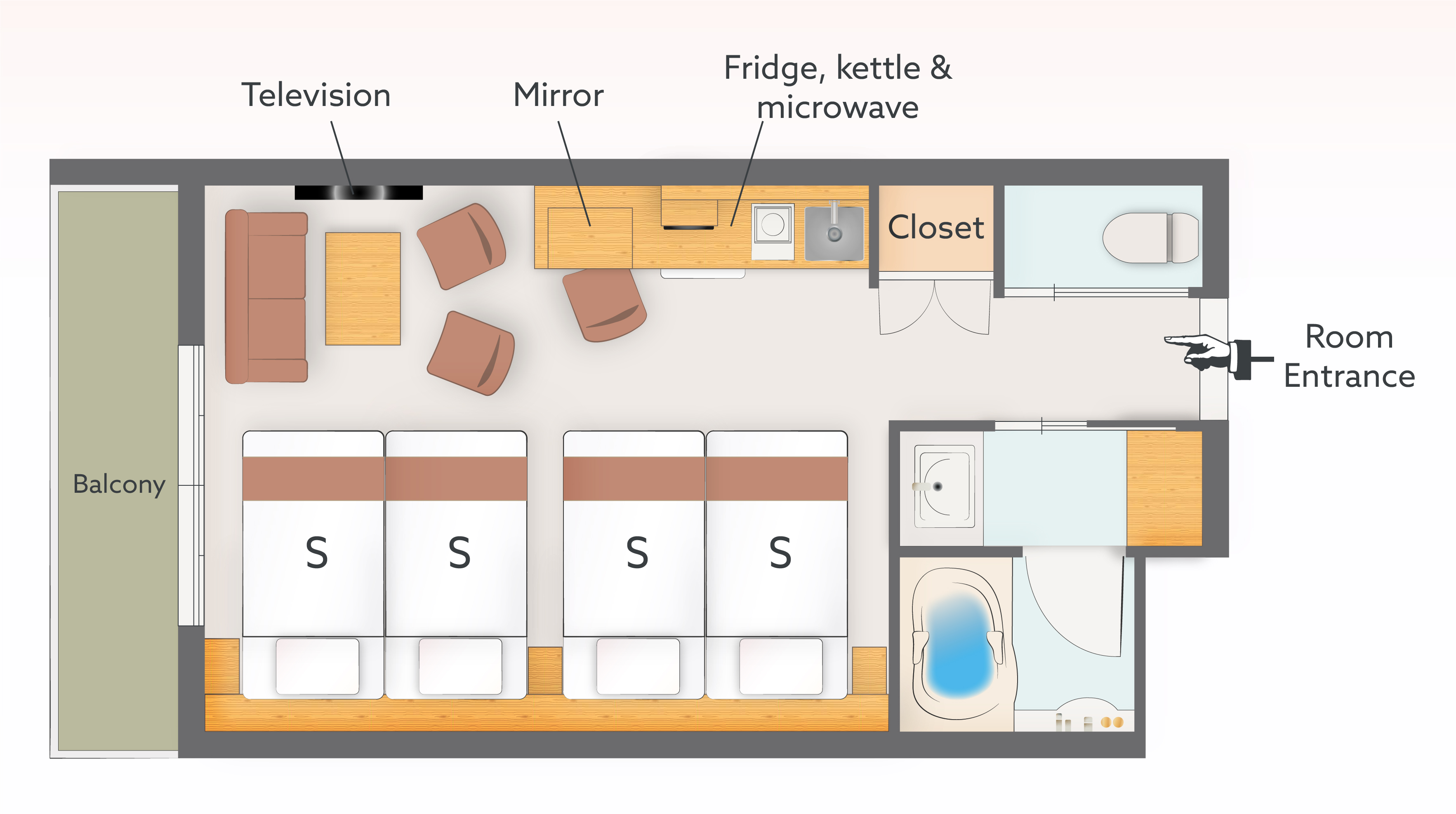 《32.3平米》プレミアムクアッド（禁煙）