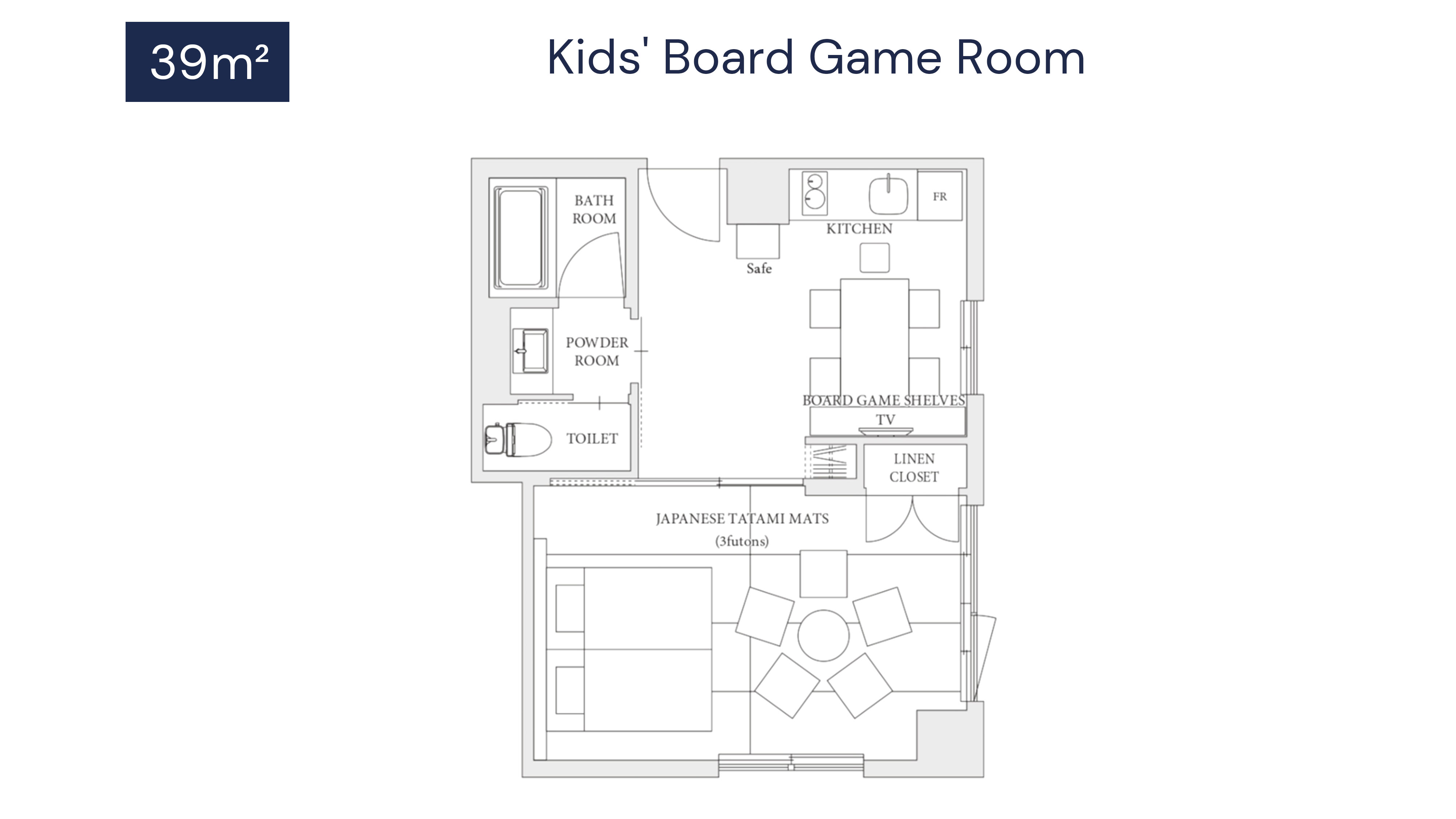 こども向けボードゲームの部屋 間取り