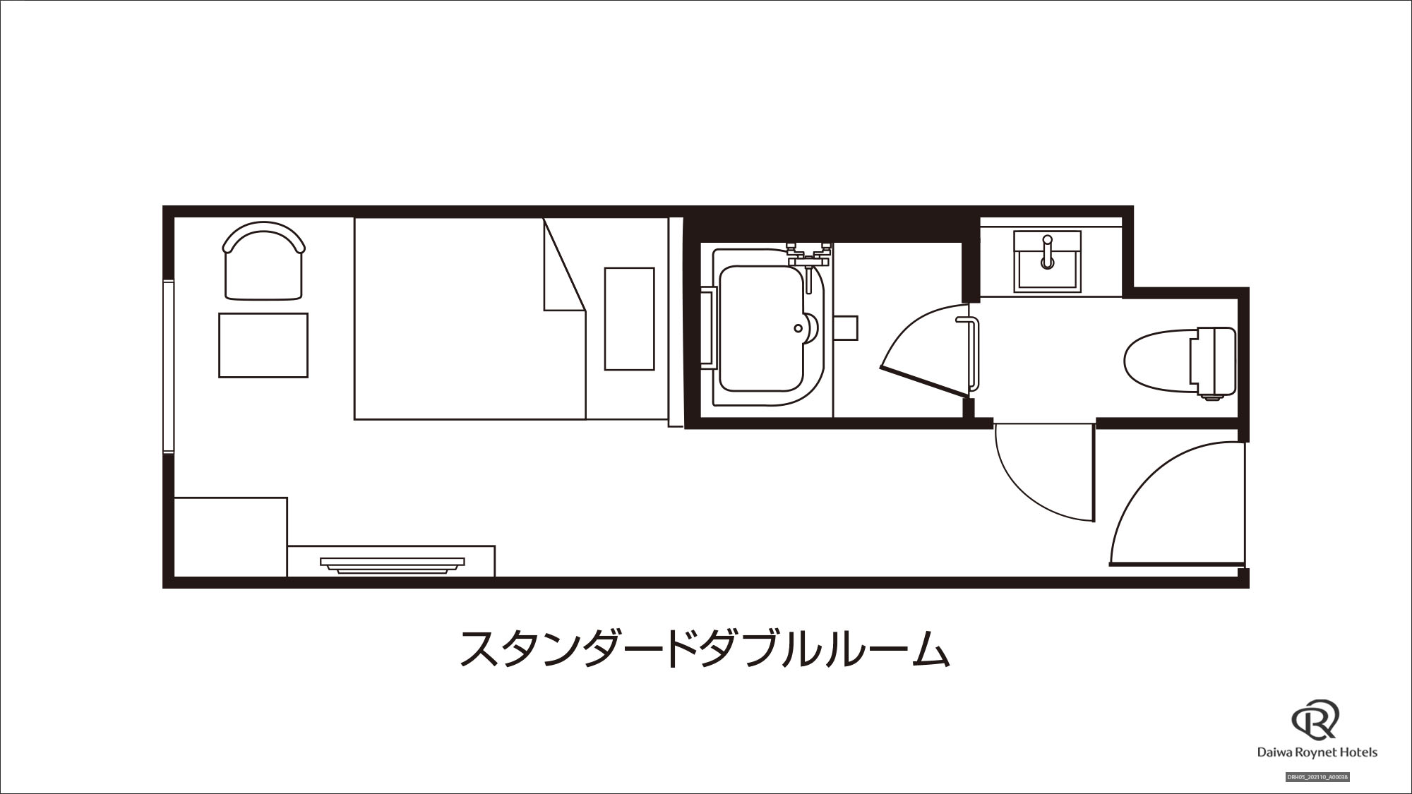 スタンダードダブル間取り図