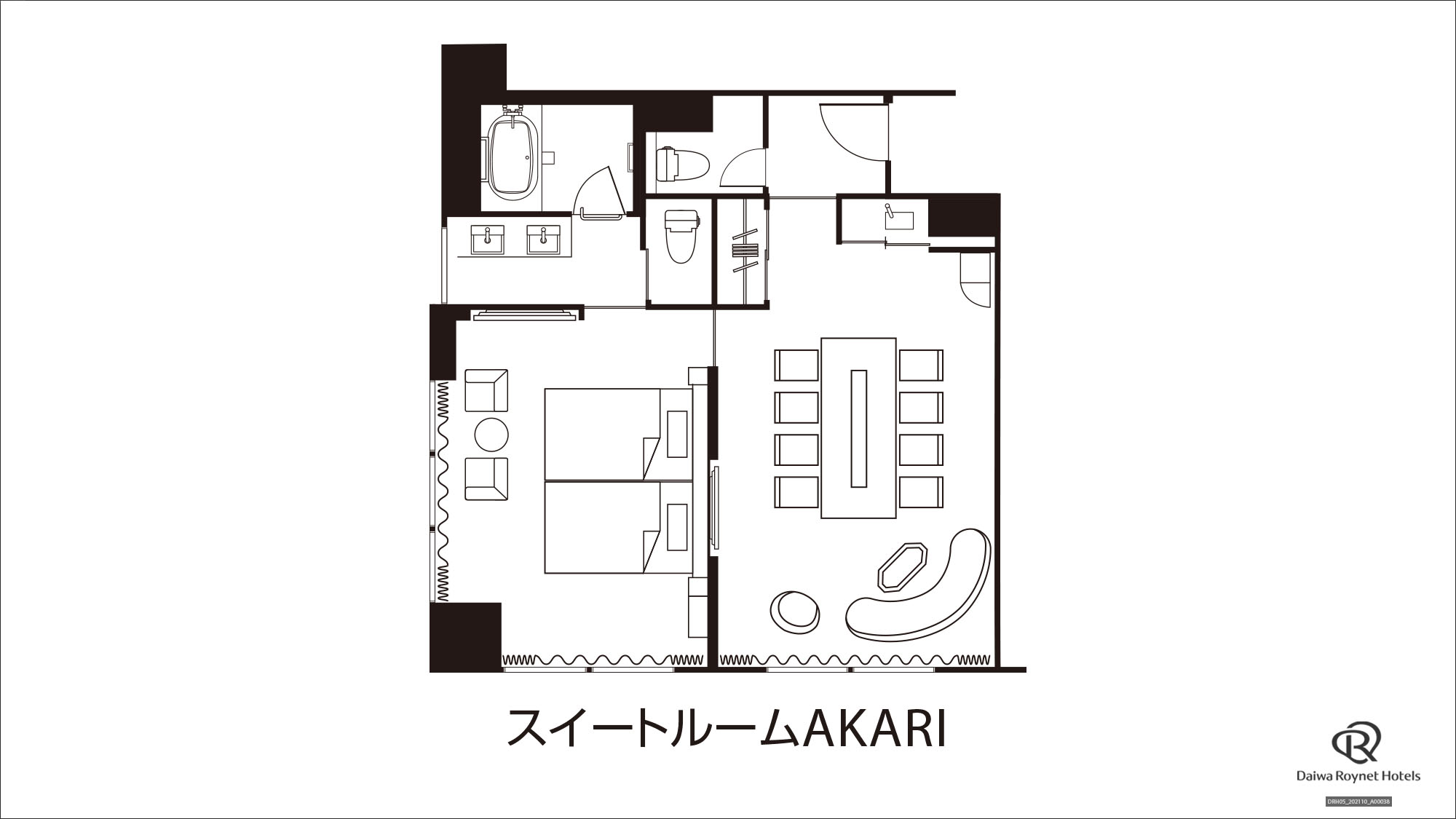 スイートルームAKARI間取り図