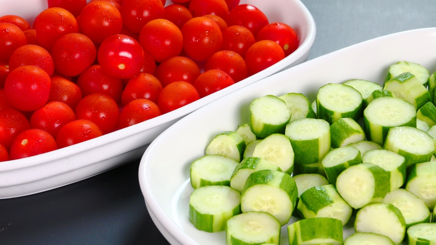 【料理】一例。新鮮なお野菜はみずみずしく体に優しい！