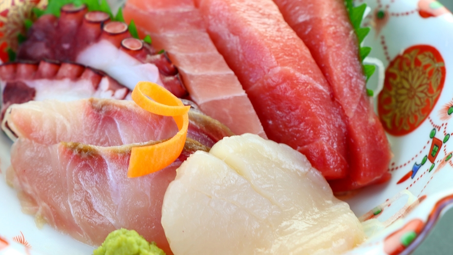 #夕食_茨城の海の幸はおいしい。新鮮なお刺身をご用意できる日もあります(^^♪
