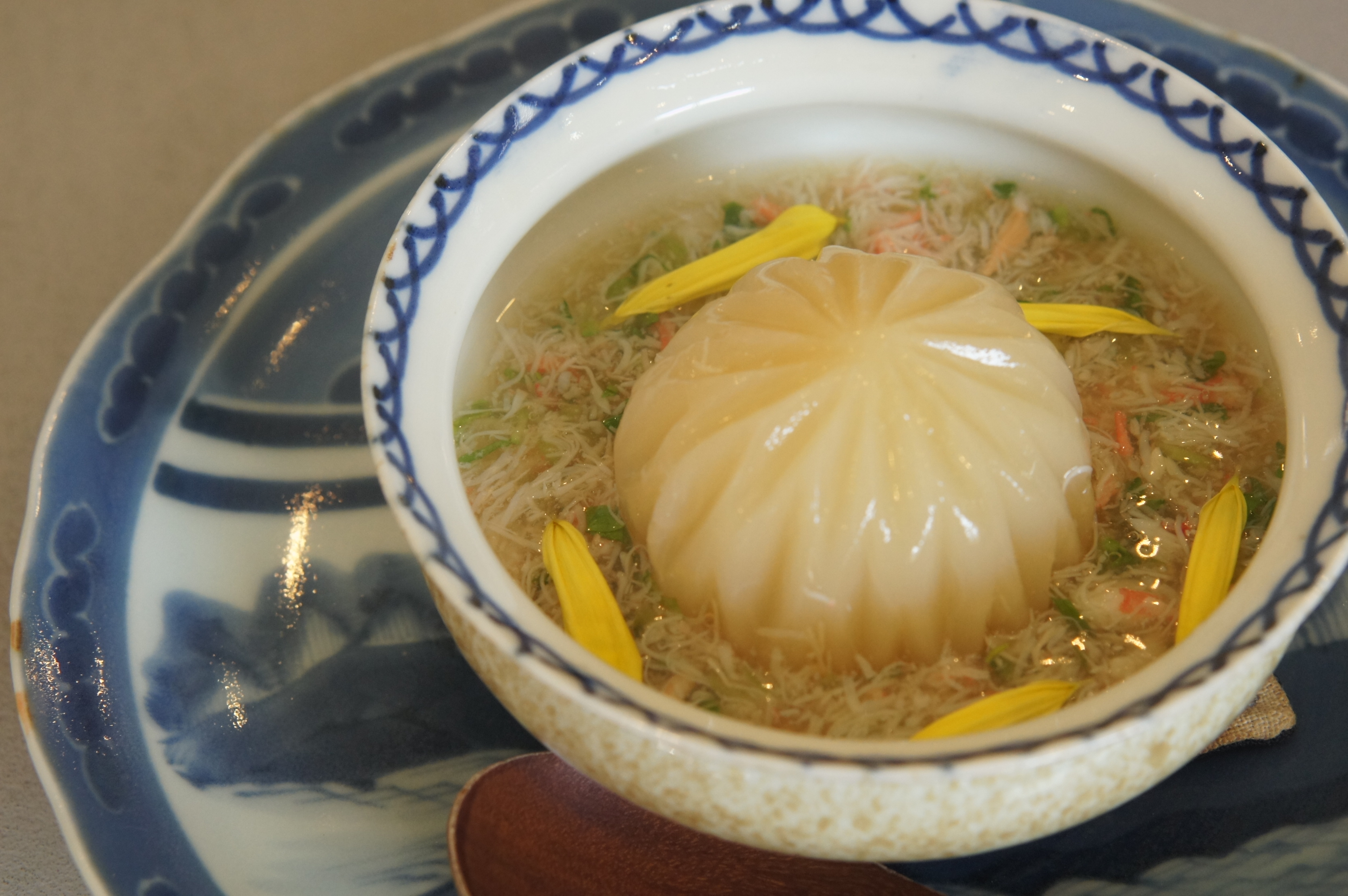 菊花蕪蟹あんかけ