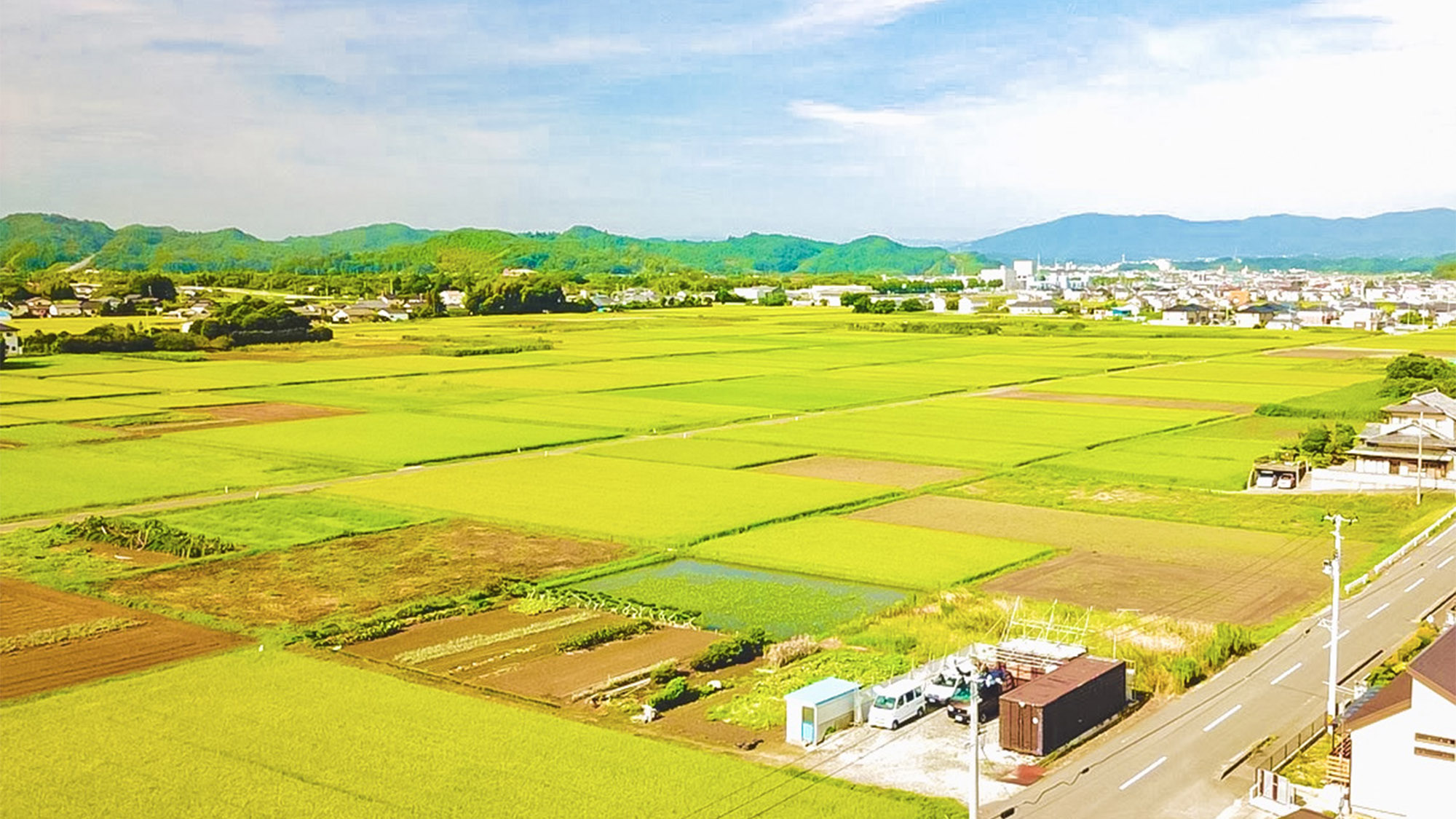 ・古民家の周辺は田園風景が広がっています