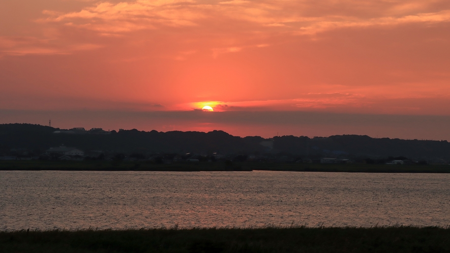 ＃利根川に沈む夕日は格別な景色