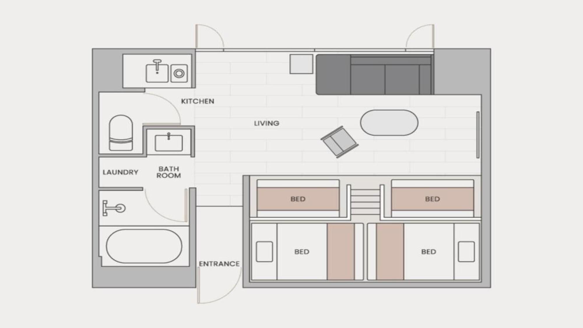 バンクルーム　間取り図