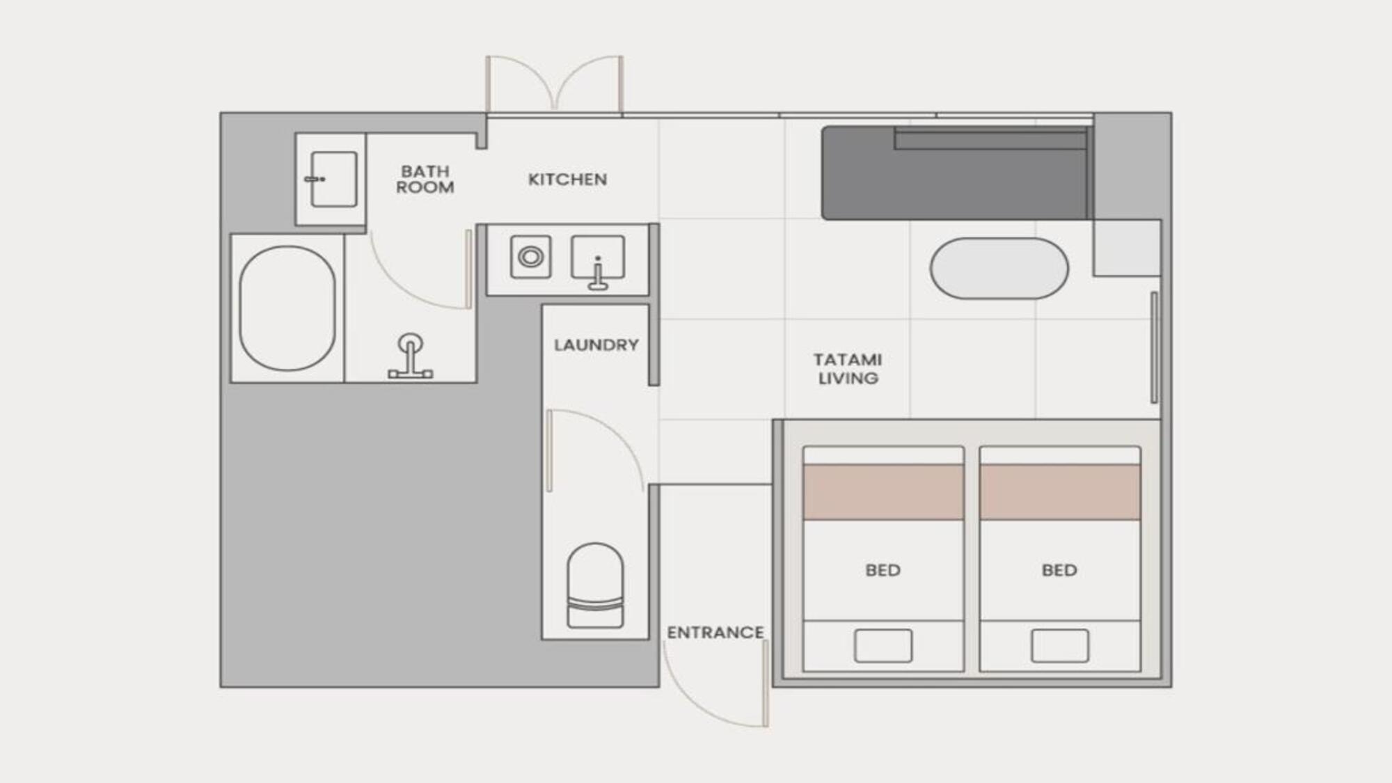 スーペリアツイン　間取り図