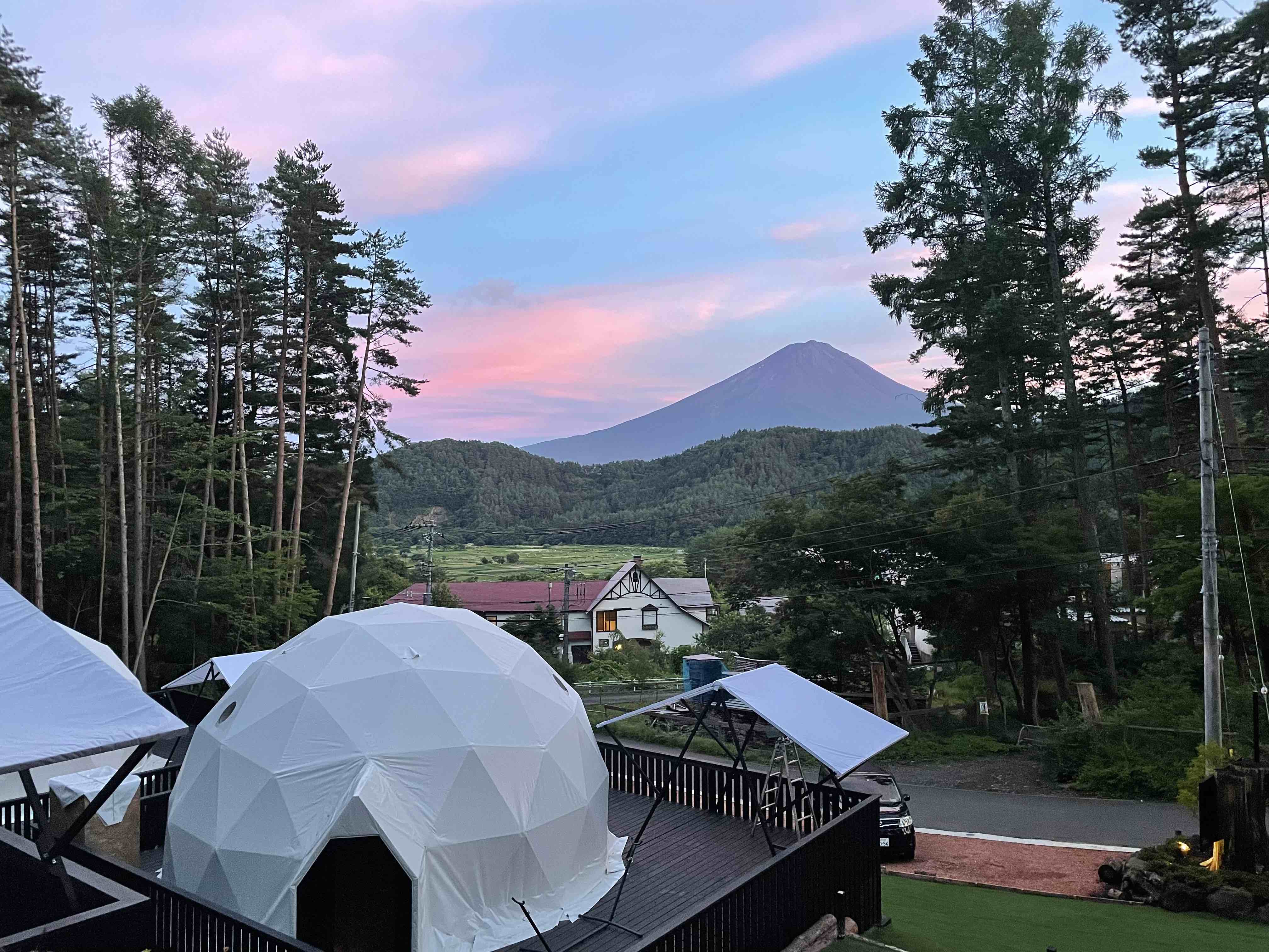 夕日の富士山