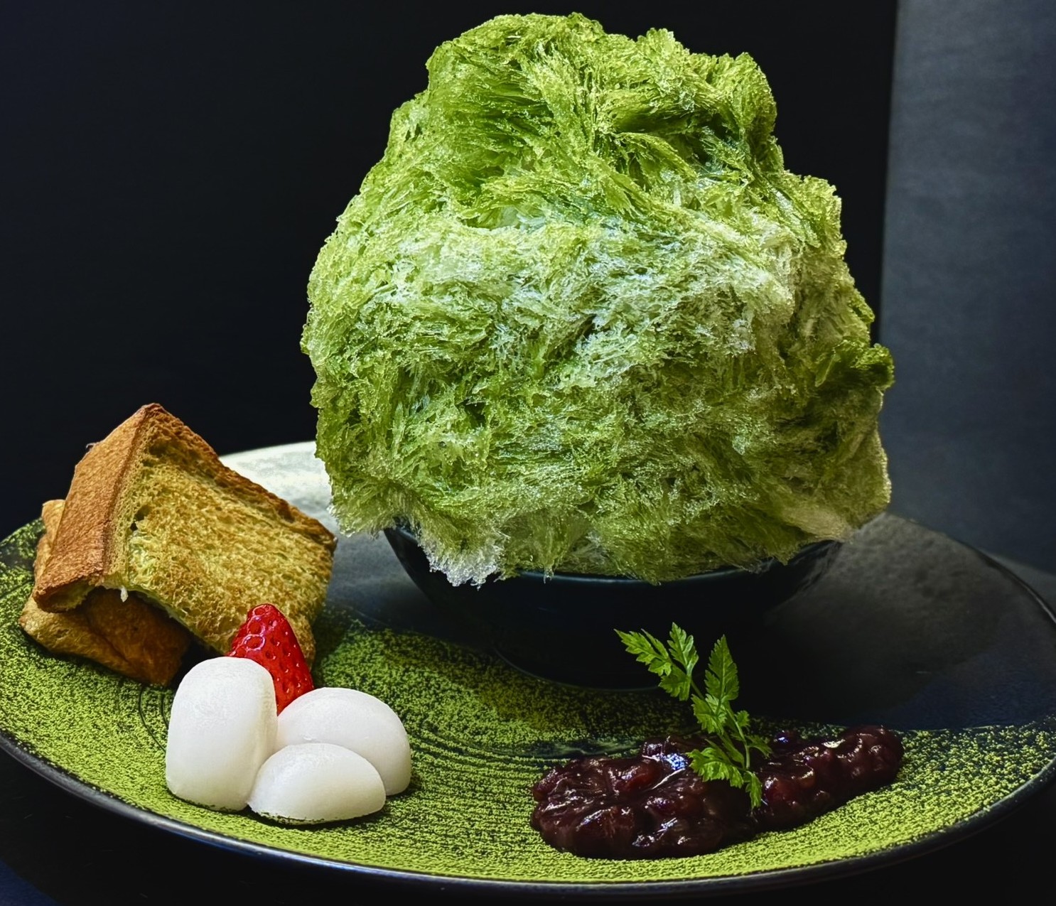 人気のある抹茶をベーすとしたかき氷