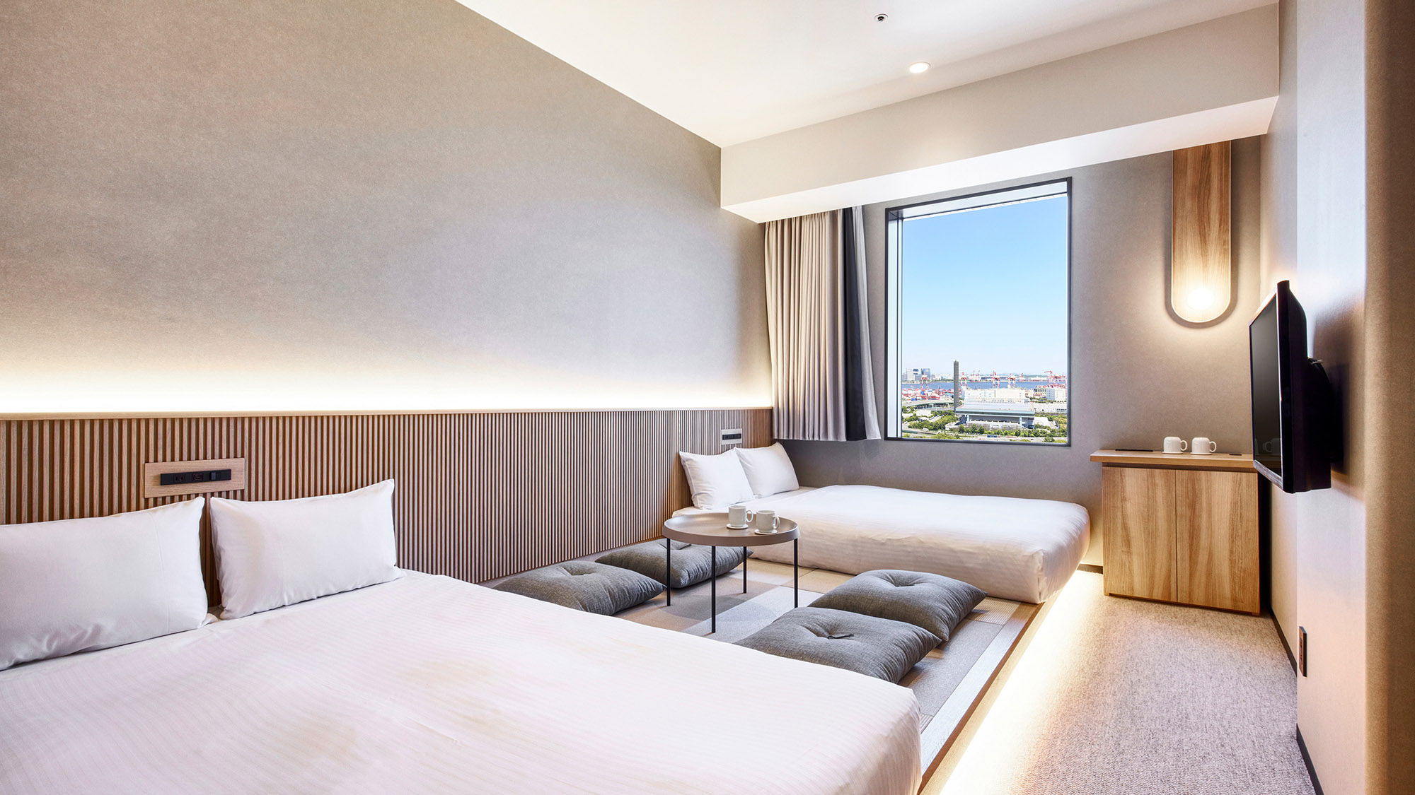 和モダンツイン｜21～23平米／定員4名／ベッド幅140cm&times;2台 【リニューアル】