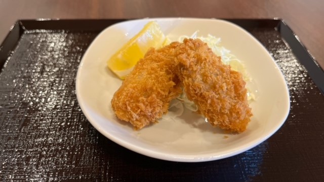 【朝食】ご当地　広島県産カキフライ