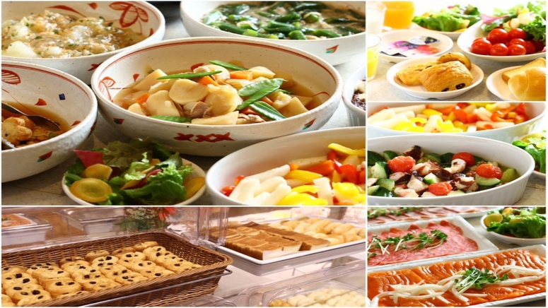 【花伝抄SALE】＜朝食＞＼大好評★当館自慢の和洋バイキング／で朝活！無料サービスが豊富♪