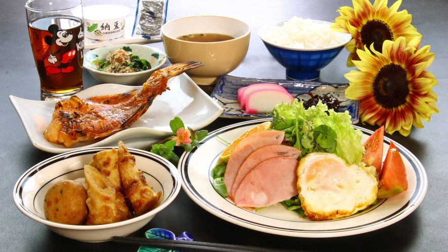【朝食】ボリューム満点な日替わり朝食イメージ