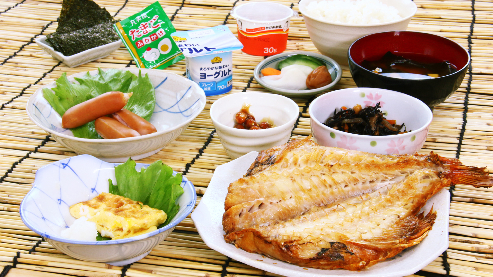 #【朝食一例】魚がメインの和朝食です