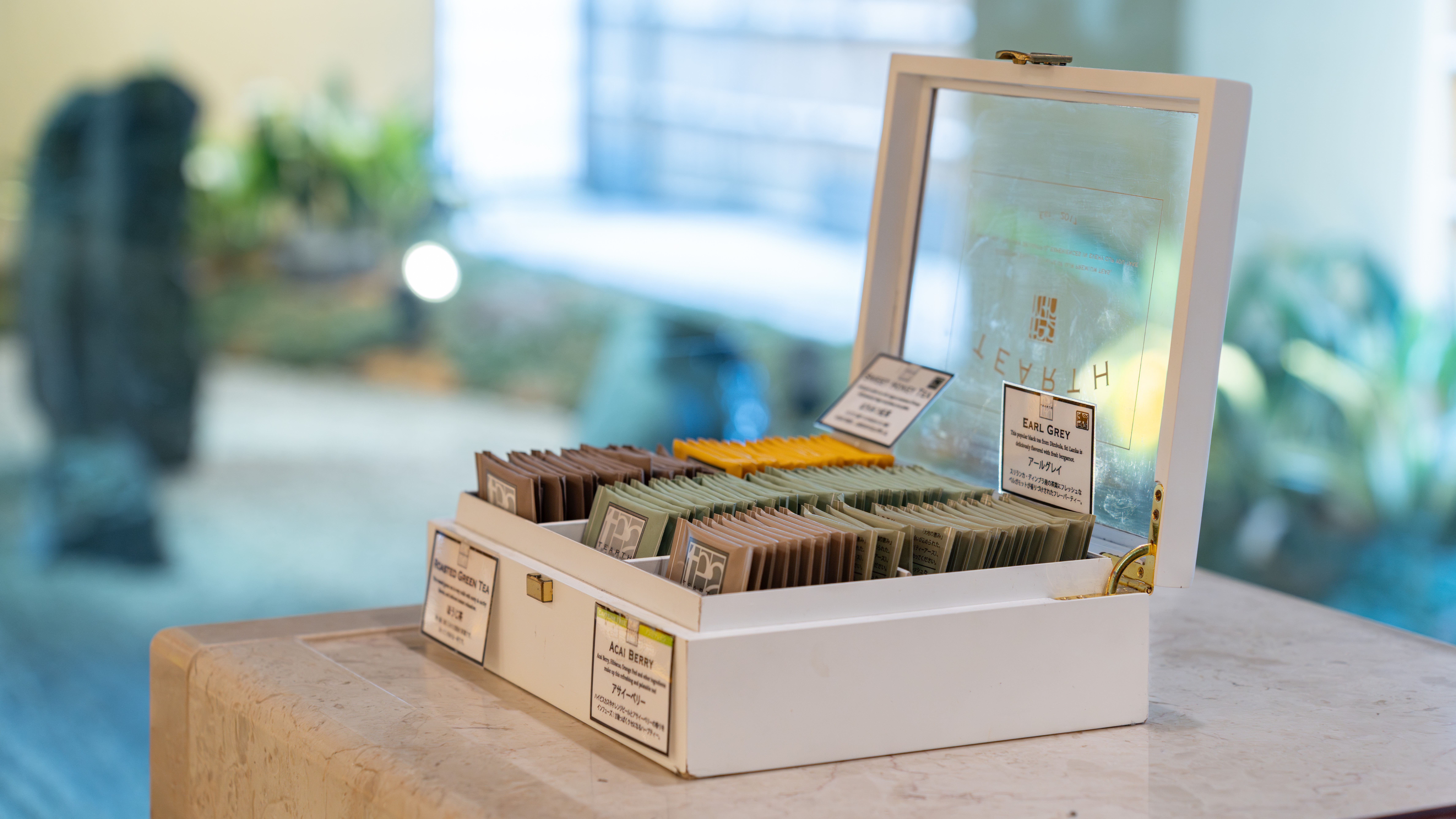 チェックイン時のプレゼント〔TEARTHのティーバッグ〕