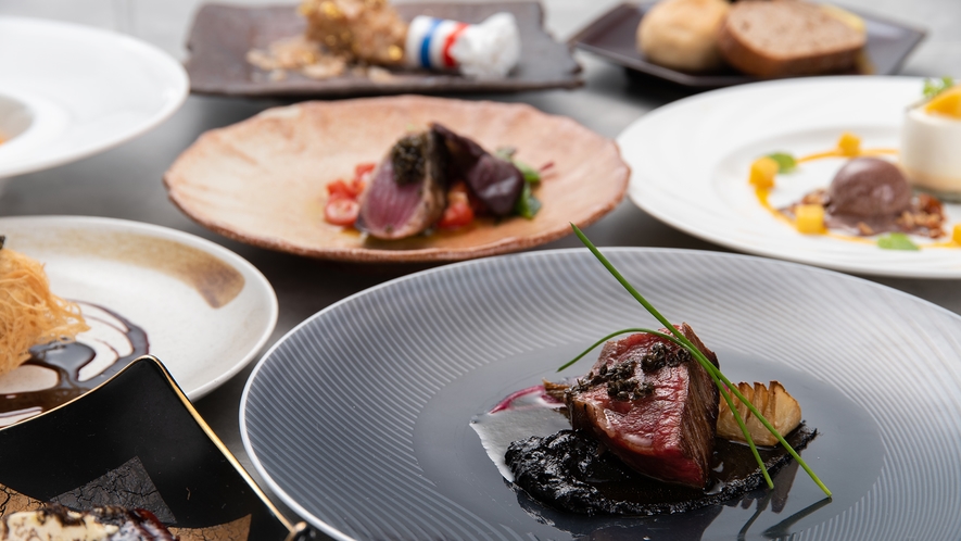 【Celeste（フレンチレストラン）】薩摩の食材をモダンフレンチ、鉄板焼きを融合したコースにて。